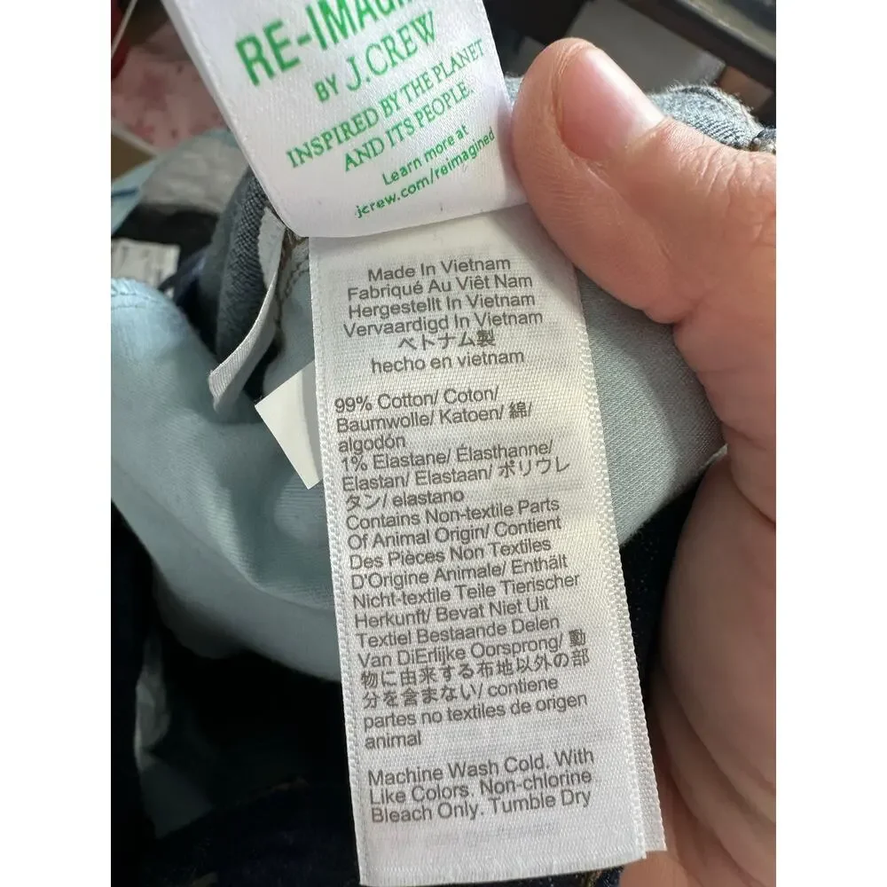 J.Crew 9" demi-boot crop jean in Dark Worn wash Sz 29 GREAT Condition! - Picture 7 of 8